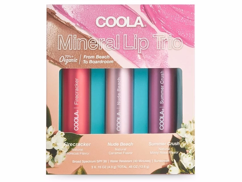 COOLA From Beach To Boardroom Tinted Mineral Liplux Trio SPF 30 6 COOLA From Beach To Boardroom Tinted Mineral Liplux Trio SPF 30 - Image 4
